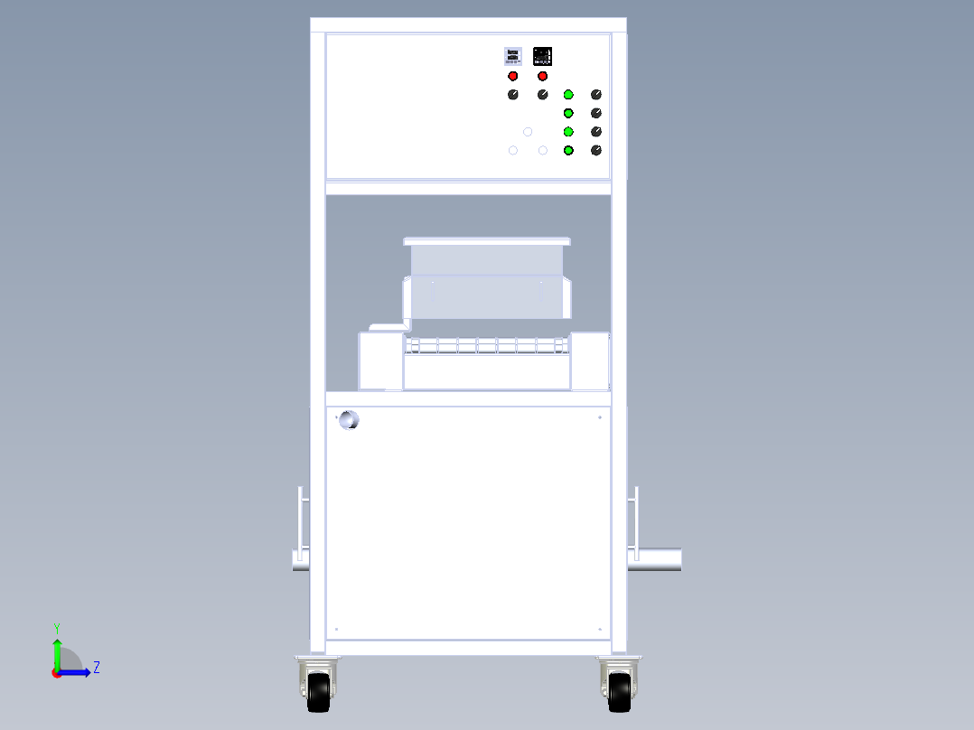 工业饼干生产线(巧克力浴)左视图