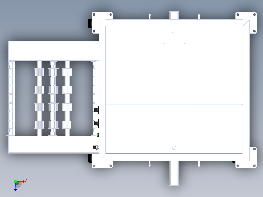 工业饼干生产线(巧克力浴)俯视图