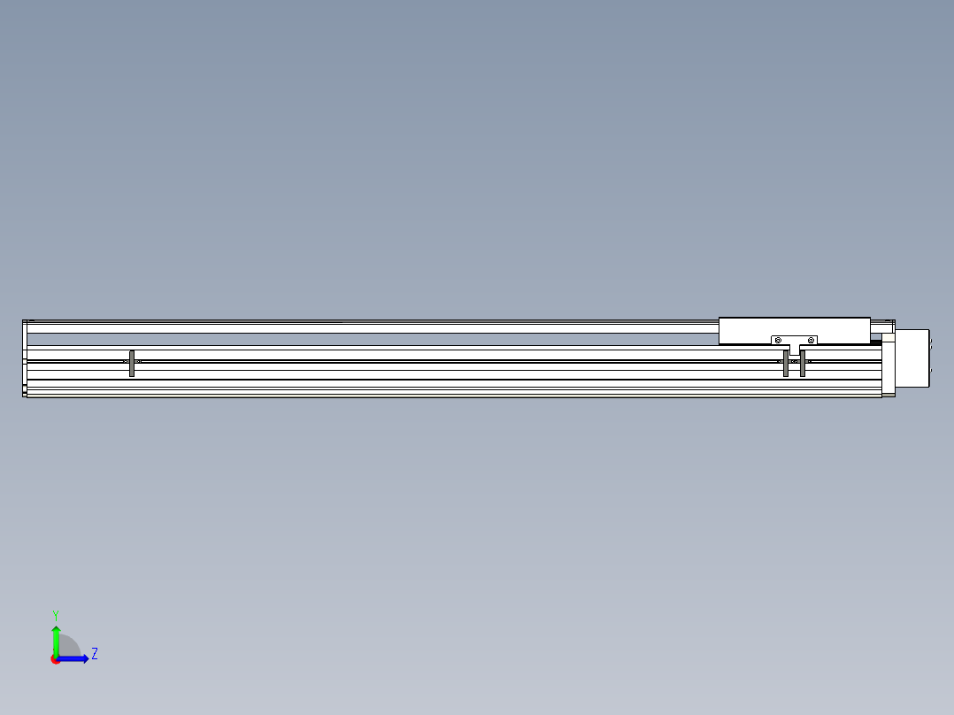 Toyo东佑达直线模组-ETH22-1000-BL-400W+煞車左视图
