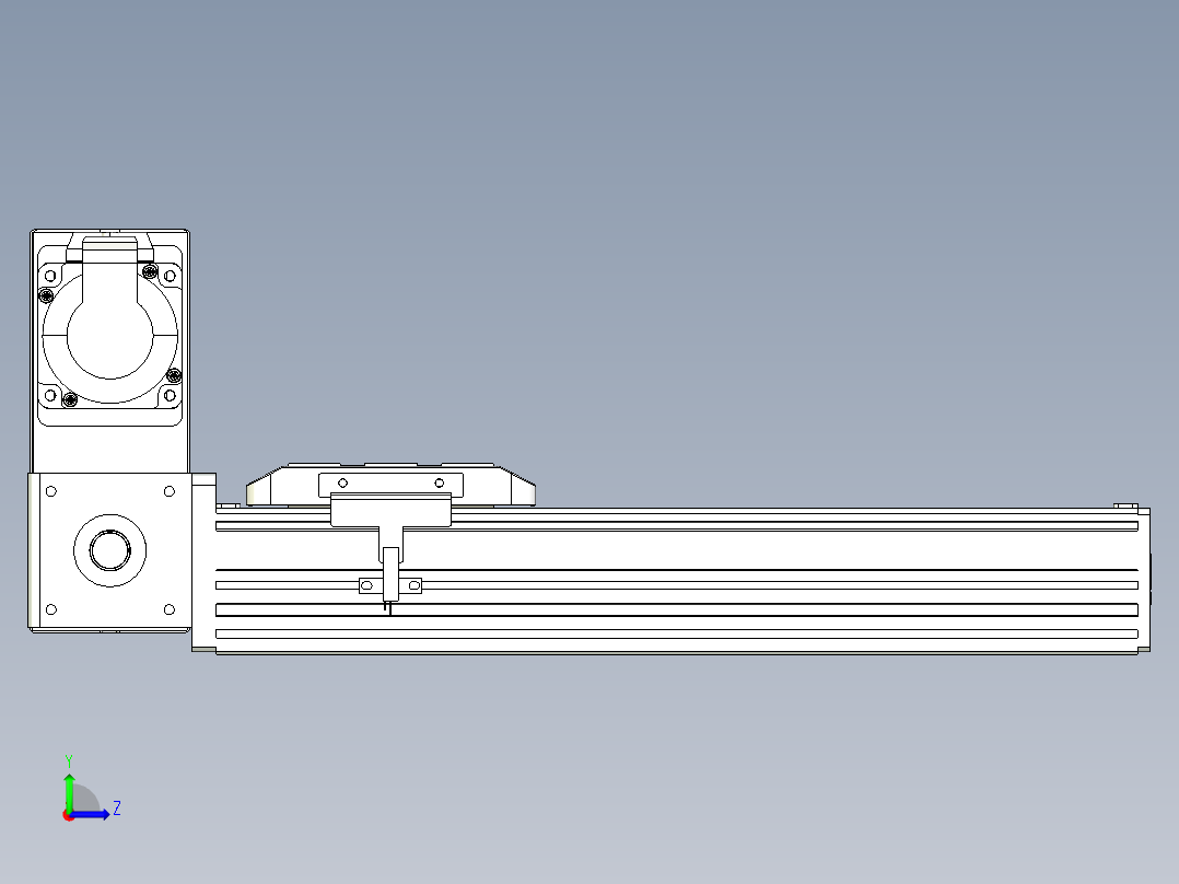 同步带全封闭直线模组TPA-HCB-85D-90-L200-LU-C-P20-N3左视图