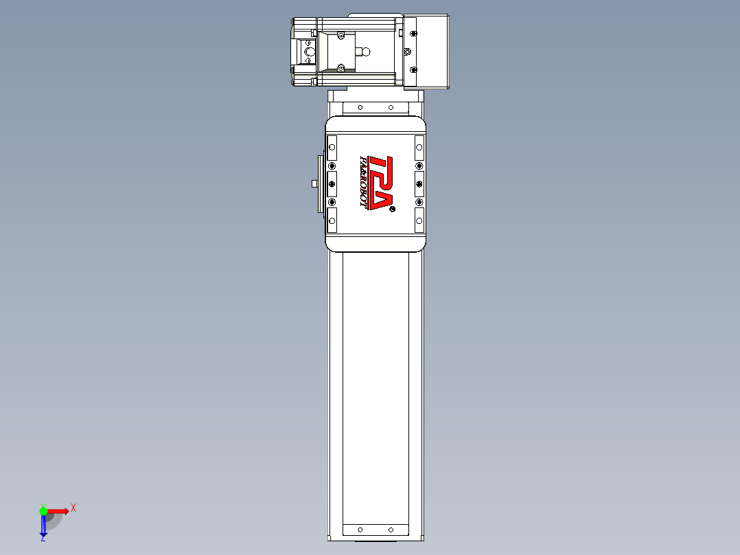同步带全封闭直线模组TPA-HCB-85D-90-L200-LU-C-P20-N3俯视图