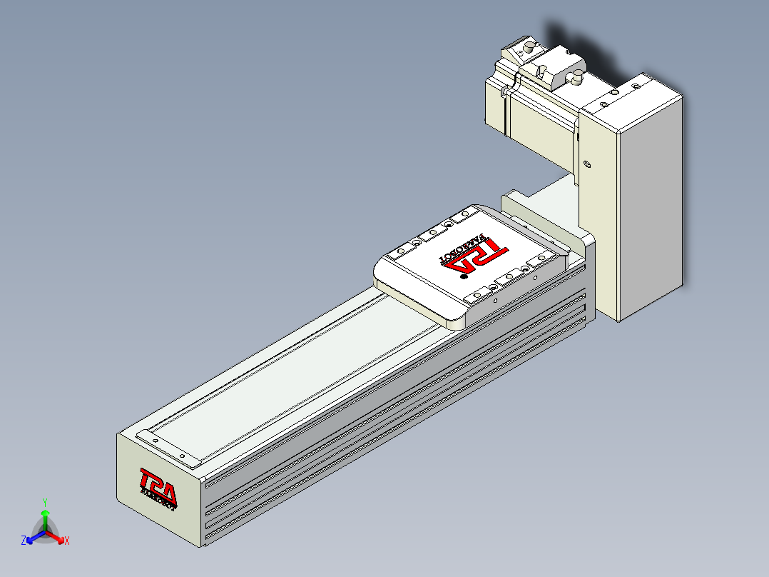 同步带全封闭直线模组TPA-HCB-85D-90-L200-LU-C-P20-N3正等轴测图
