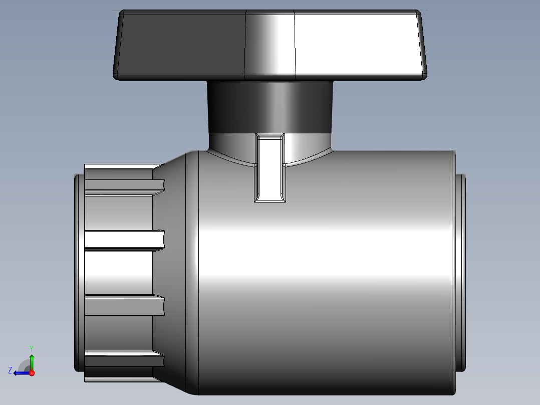 PVC管件-2in_PVC BALL VALVE右视图