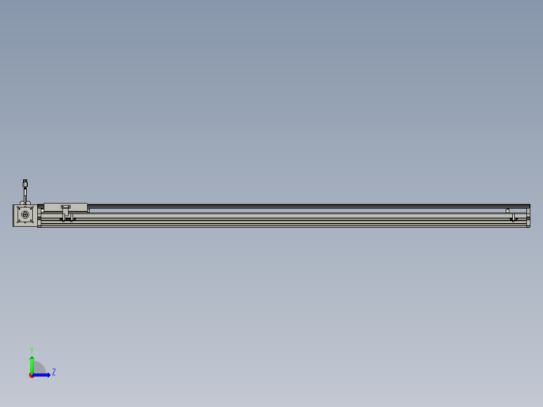 东锦同步带传动-直线滑台模组DH135B-L125-S1350-BL-P400W-C3左视图