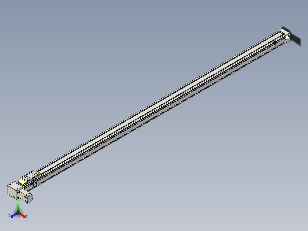 Toyo东佑达直线模组-M80M-S-X102-2500-L-M40-C4正等轴测图