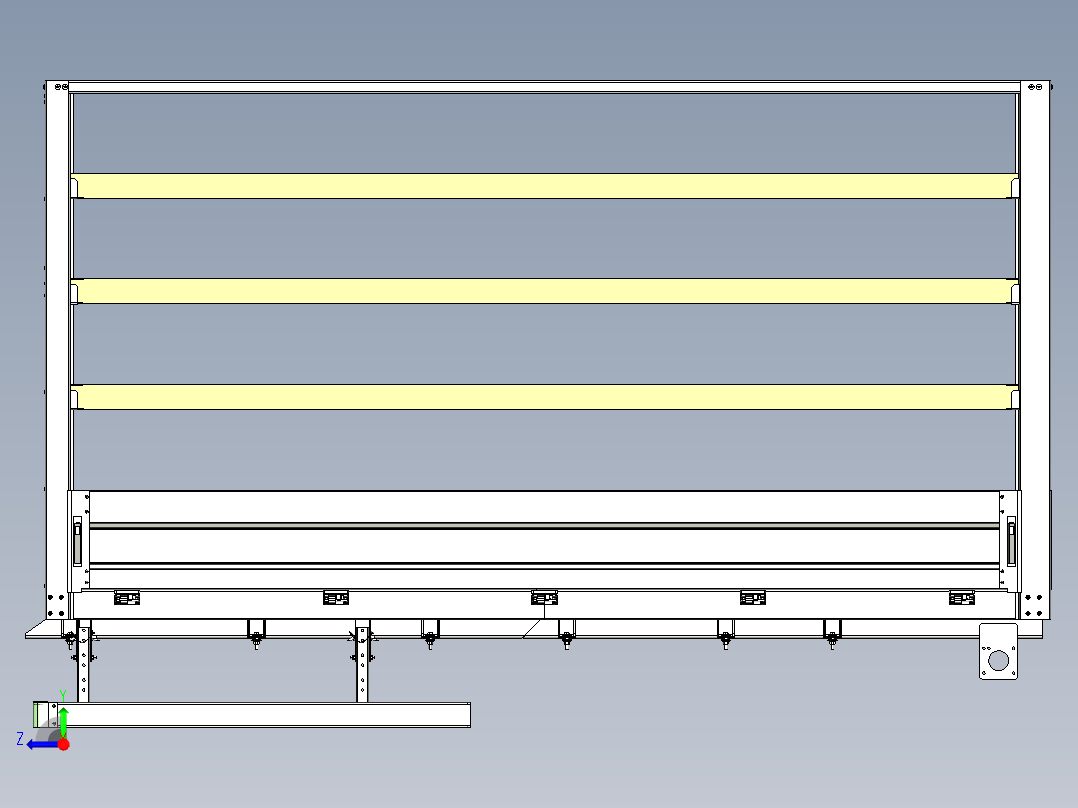货运卡车车身右视图