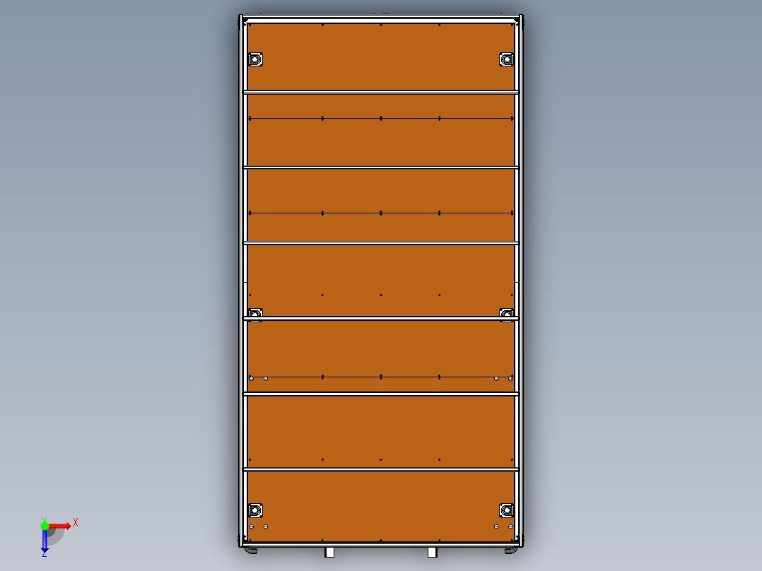 货运卡车车身俯视图
