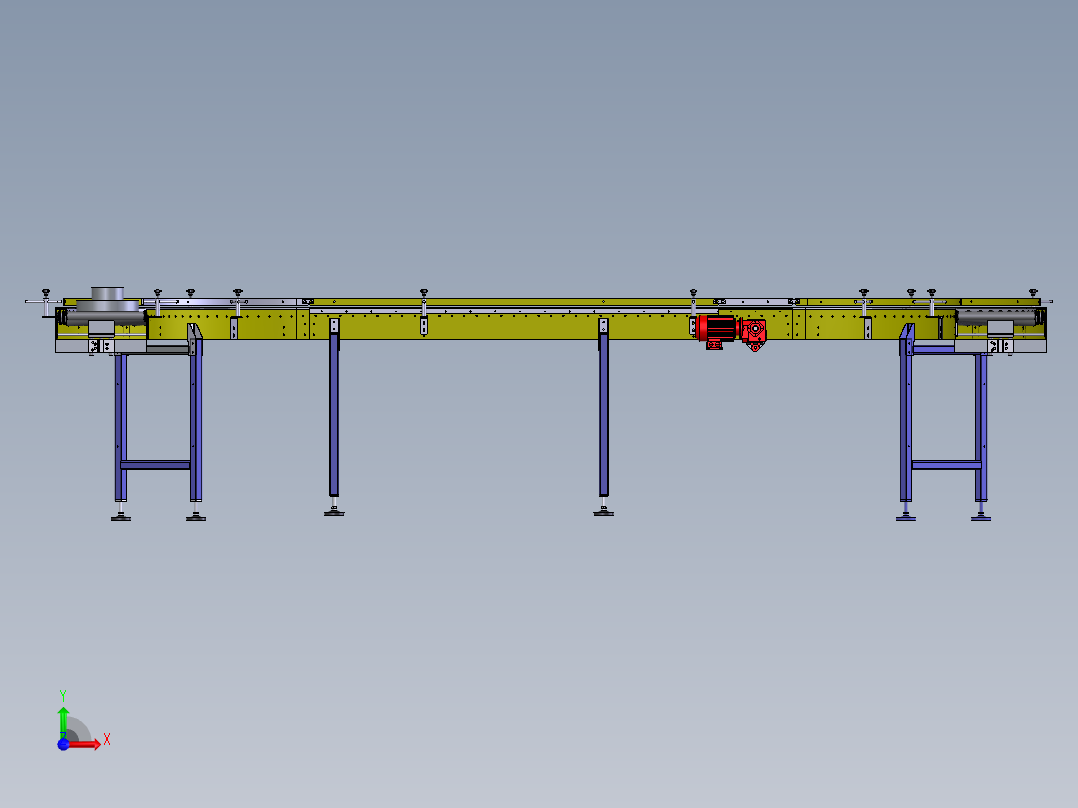 H683 转角辊子输送机前视图