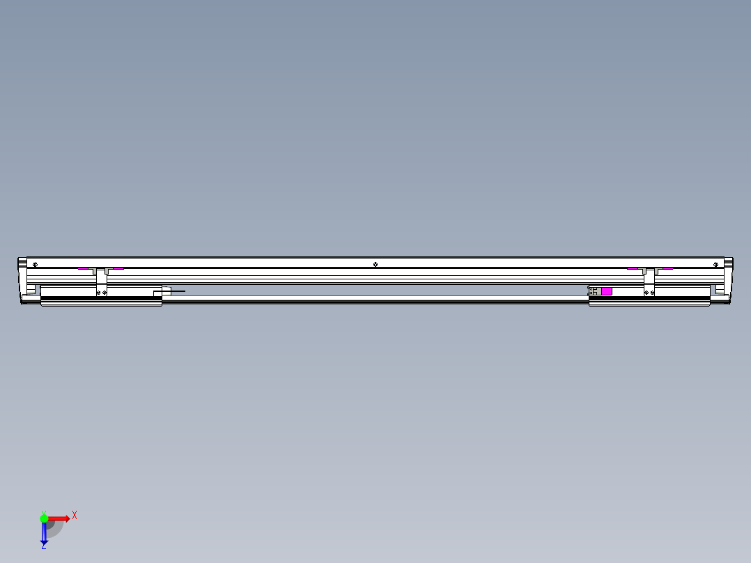 威洛博VL系列直线电机模组-2VL14S3-S700俯视图