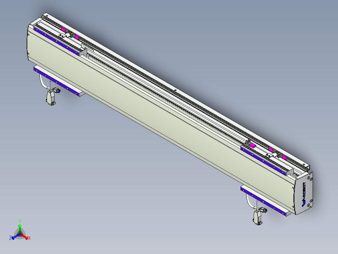 威洛博VL系列直线电机模组-2VL14S3-S700正等轴测图