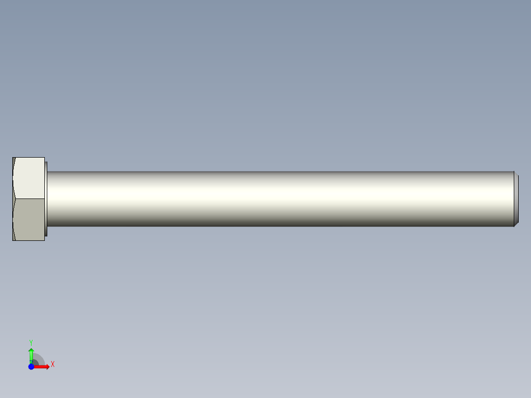 螺钉-DIN_931-M20x2.5x170_30.stp前视图