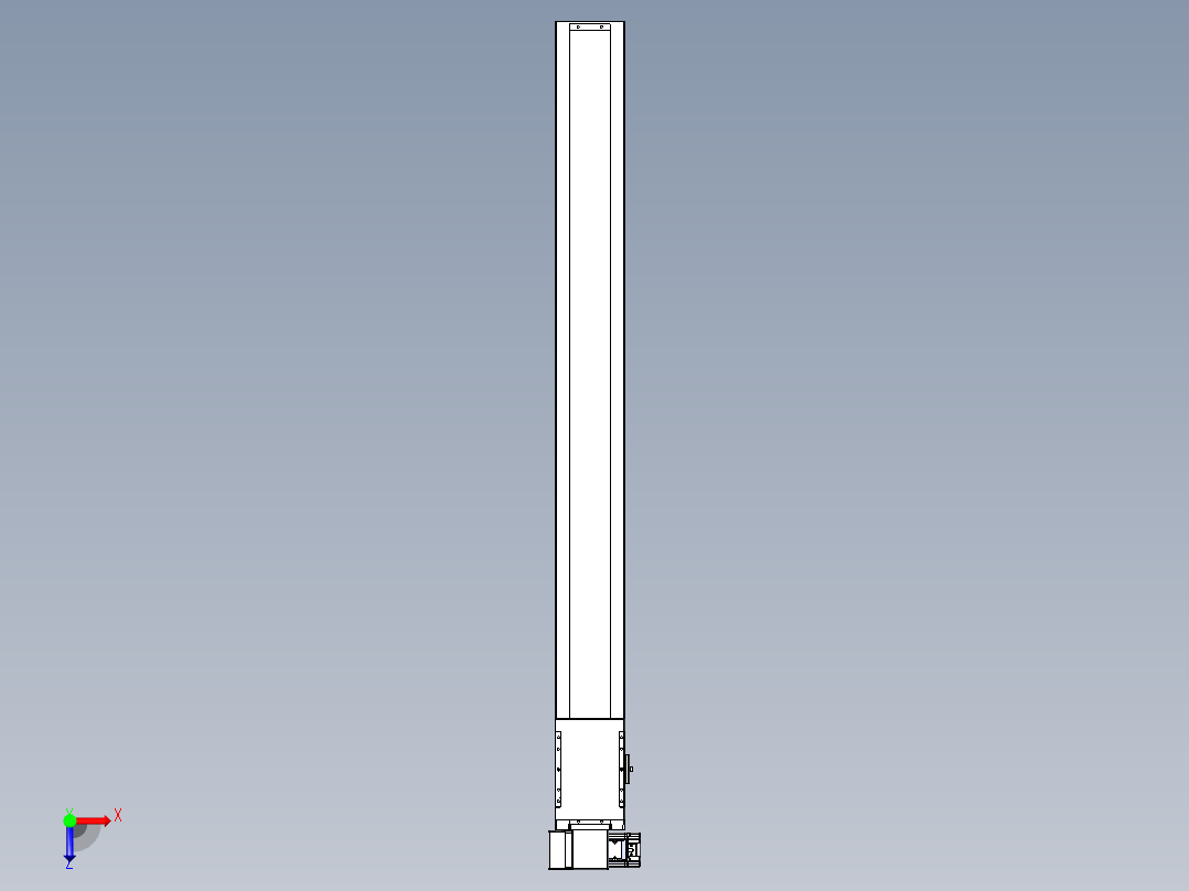 同步带全封闭直线模组TPA-HCB-120D-90-L1150-LP-C-P40-N3俯视图