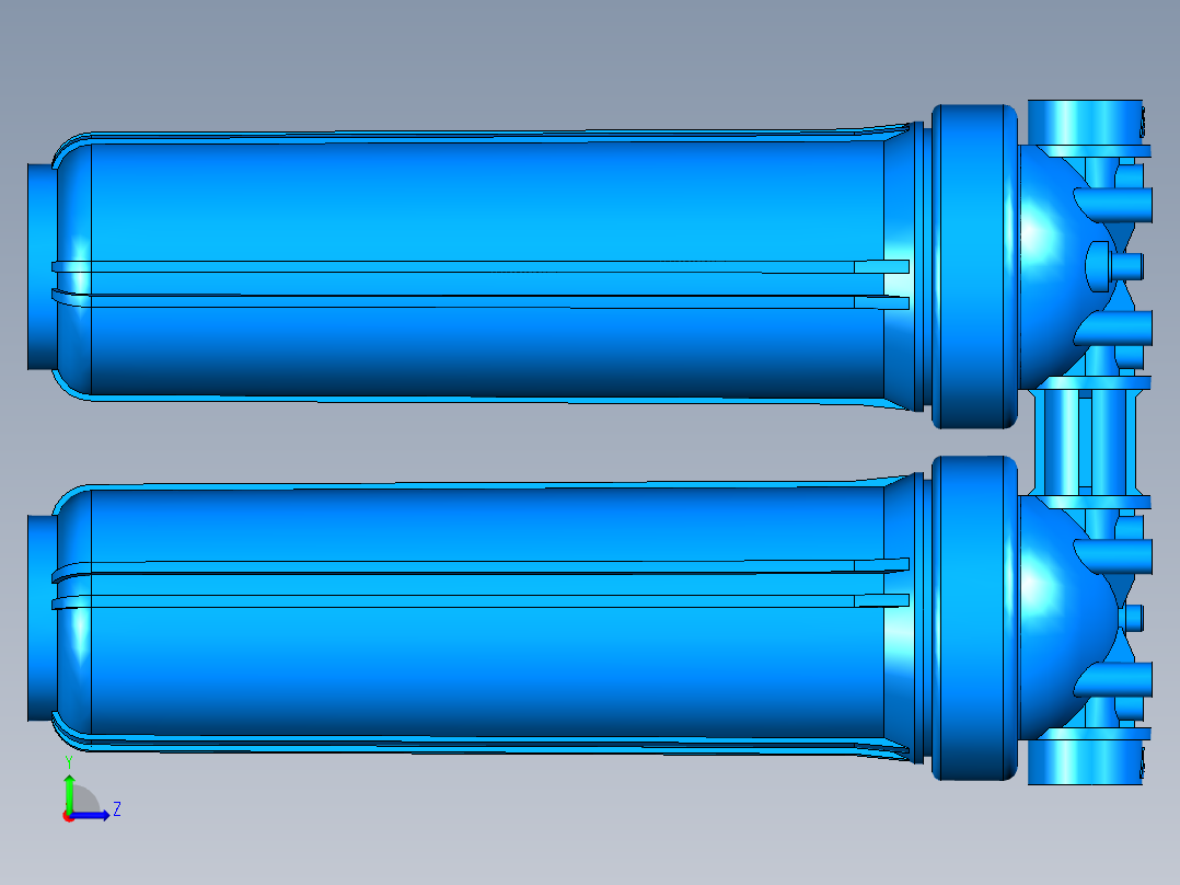 筒式过滤器外壳BIG DUO 20(1)左视图