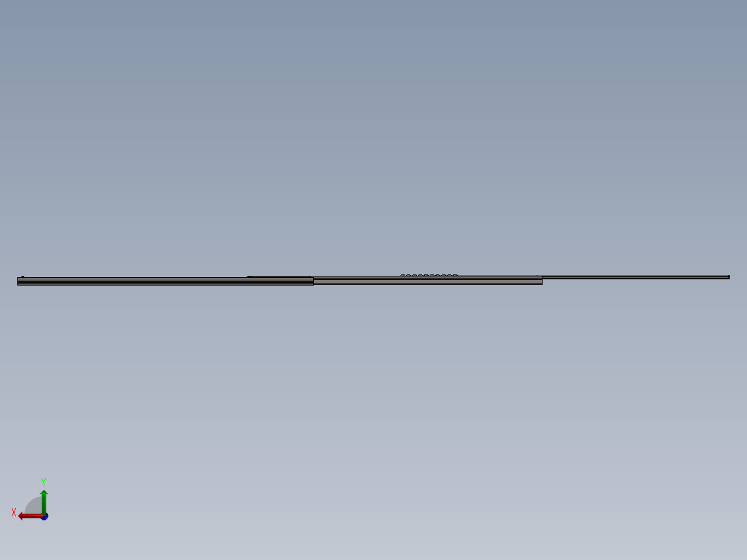 伸缩抽屉滑轨后视图