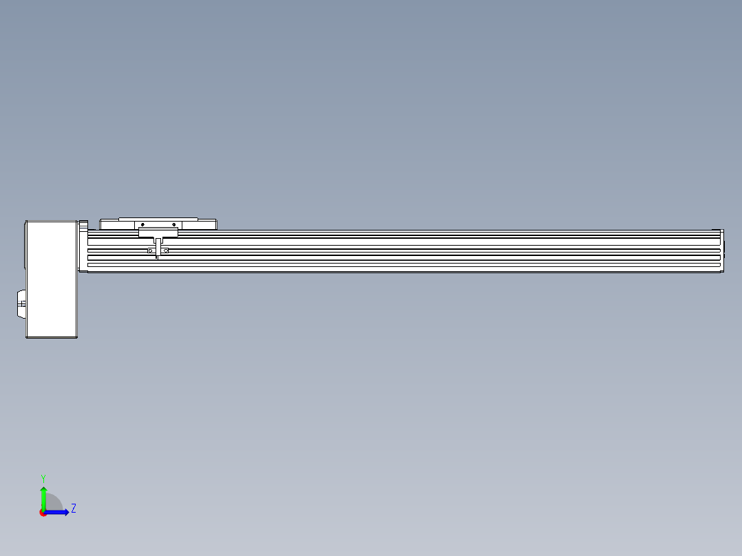 同步带全封闭直线模组TPA-HCB-110D-90-L600-RP-C-P40-N3左视图