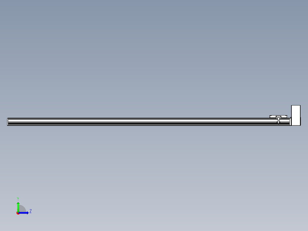 同步带全封闭直线模组TPA-HCB-105D-90-L1850-LU-Y-P20-N3左视图