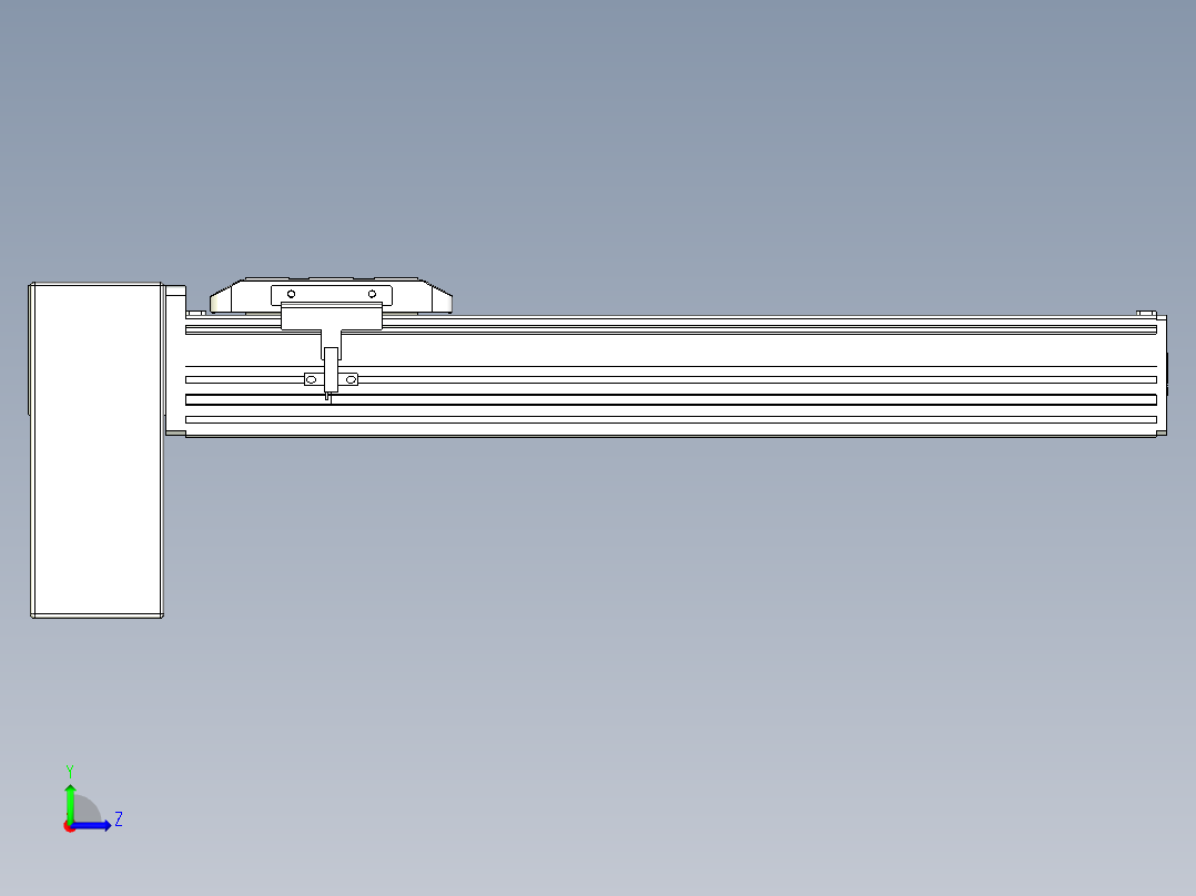 同步带全封闭直线模组TPA-HCB-85D-90-L300-RP-Y-P20-N3左视图