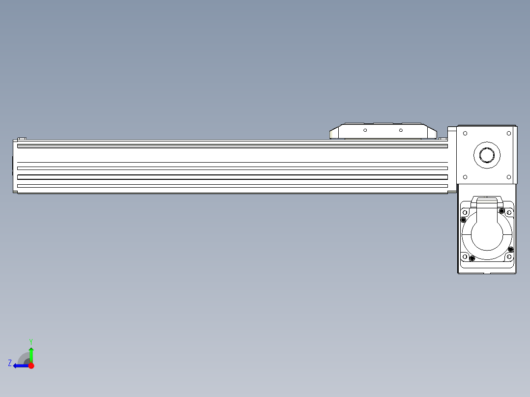 同步带全封闭直线模组TPA-HCB-85D-90-L300-RP-Y-P20-N3右视图