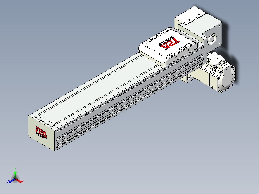 同步带全封闭直线模组TPA-HCB-85D-90-L300-RP-Y-P20-N3正等轴测图