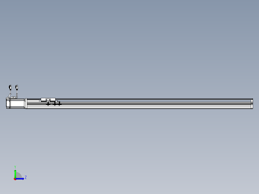 东锦丝杆传动-直线滑台模组DH102-C-L10-S1150-BC-P400W-C3左视图