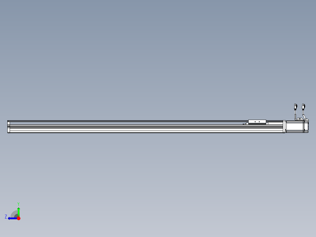东锦丝杆传动-直线滑台模组DH102-C-L10-S1150-BC-P400W-C3右视图