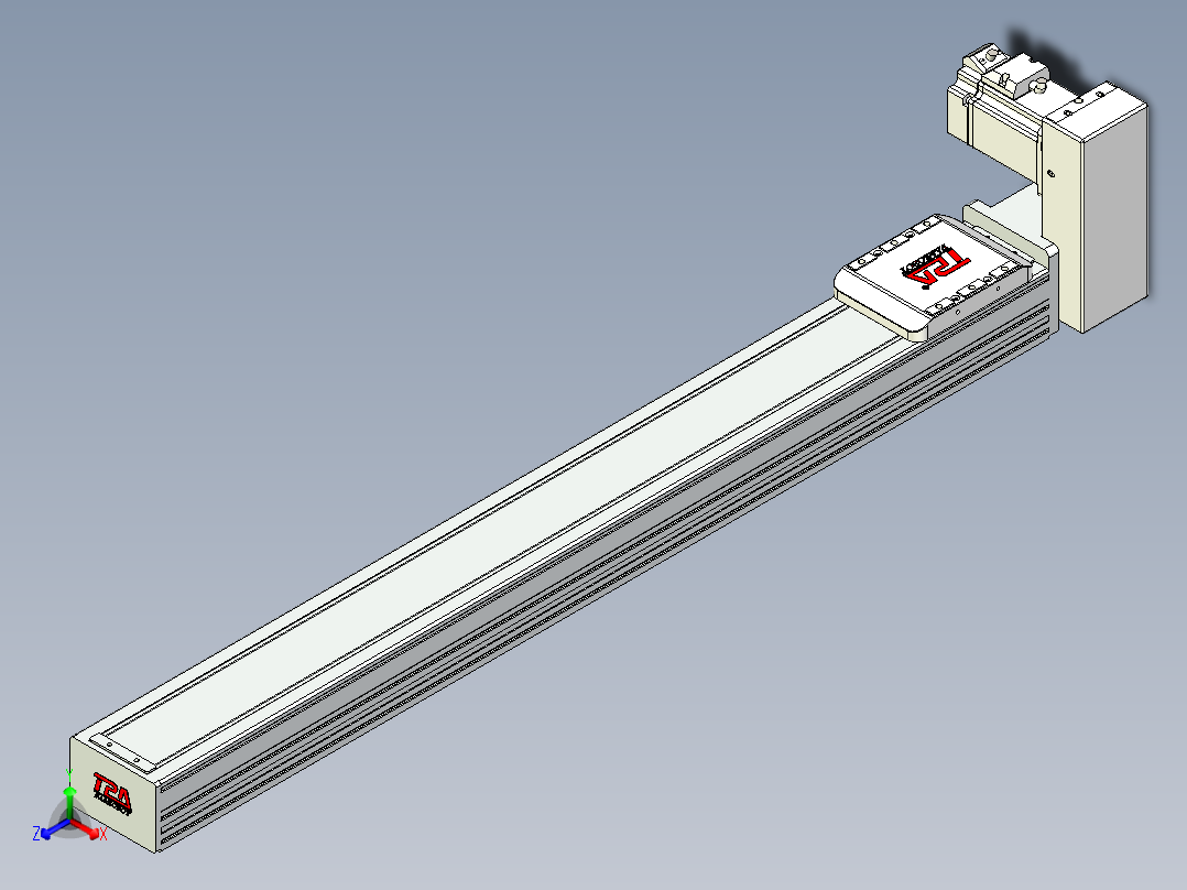 同步带全封闭直线模组TPA-HCB-85D-90-L700-LU-Y-P20-N3主视图