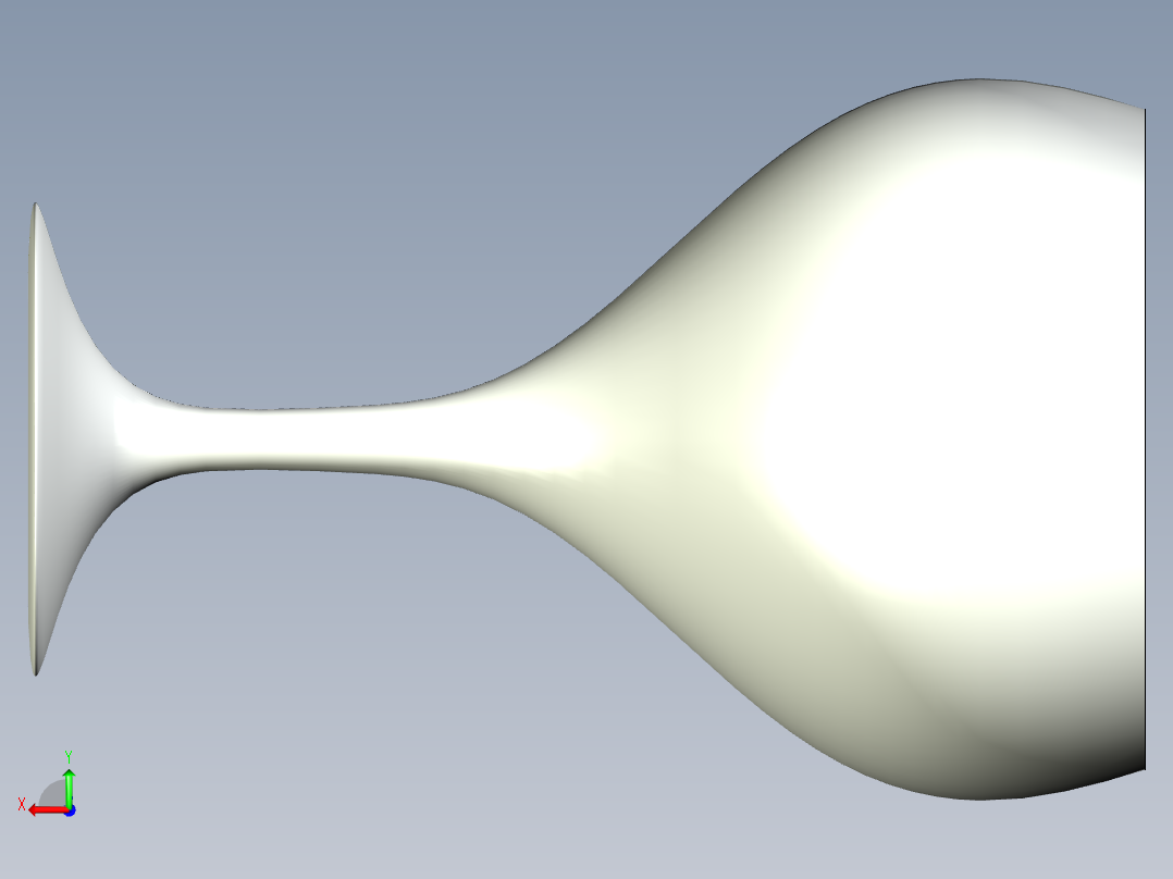 红酒酒杯模型后视图