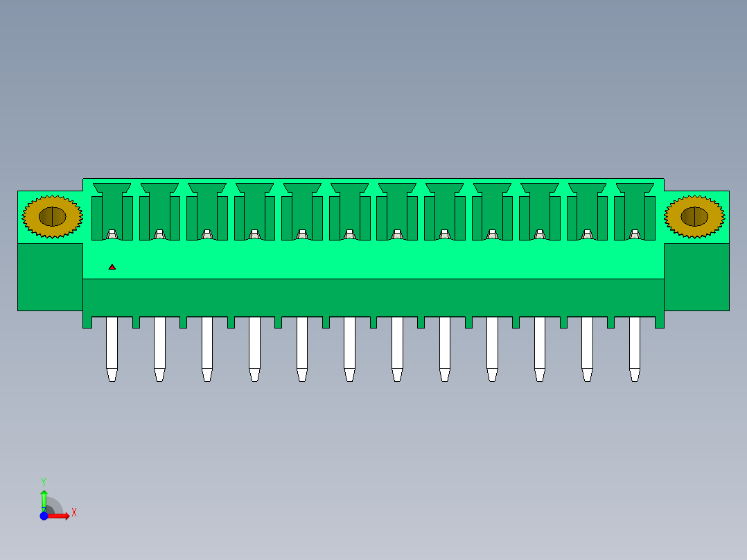 DEGSON 15EDG（公头） 3.5mm 螺钉锁紧，插拔式接线端子 FullPack-15EDGLM-3.5-12P-14-00AH前视图