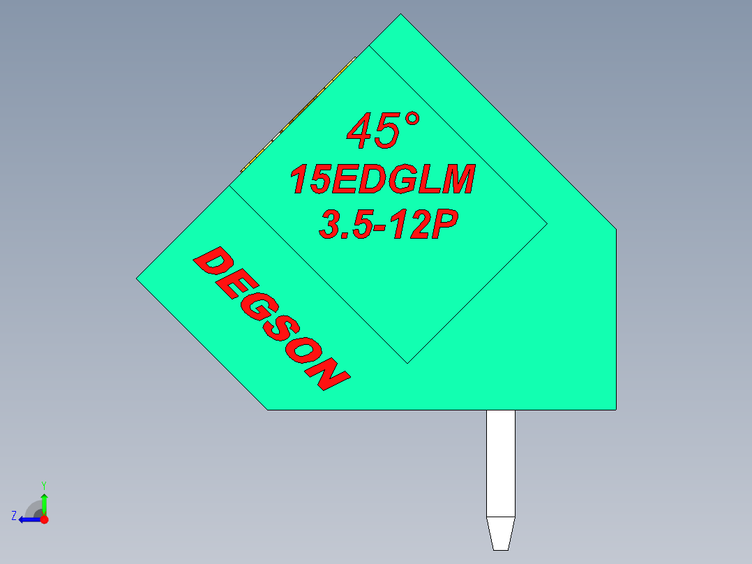 DEGSON 15EDG（公头） 3.5mm 螺钉锁紧，插拔式接线端子 FullPack-15EDGLM-3.5-12P-14-00AH右视图