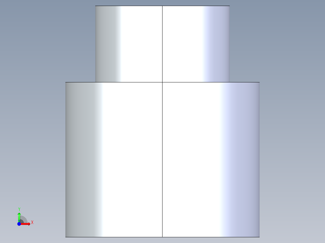 聚氯乙烯配件11-Sch80_ReducerCoupling_SxS_829-130_1in x 0.5in前视图