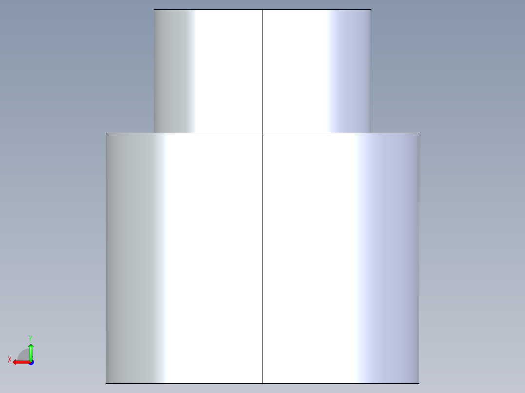 聚氯乙烯配件11-Sch80_ReducerCoupling_SxS_829-130_1in x 0.5in后视图