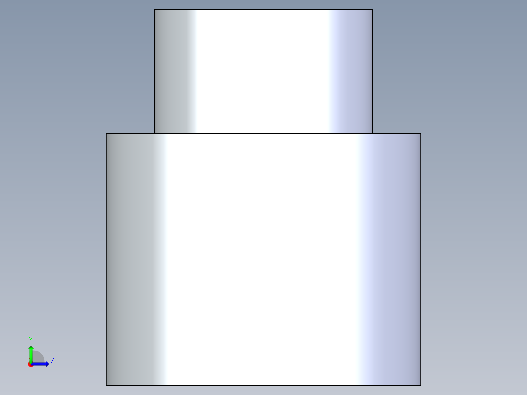 聚氯乙烯配件11-Sch80_ReducerCoupling_SxS_829-130_1in x 0.5in左视图