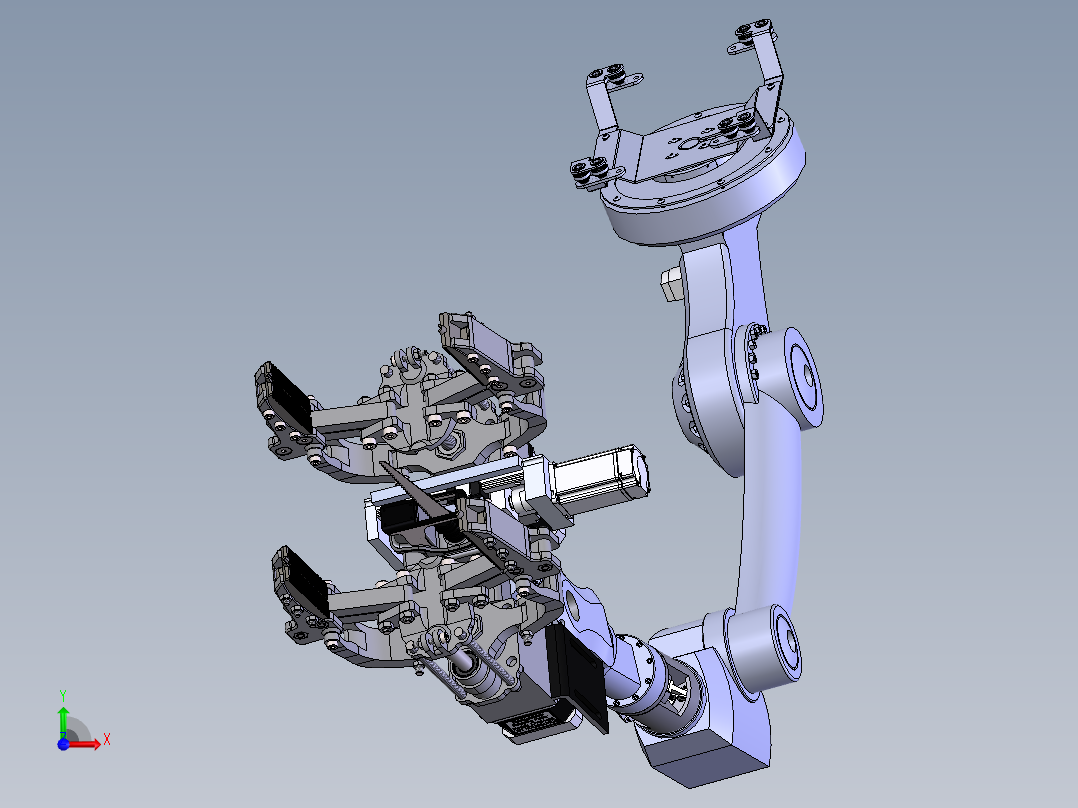 无人机手臂前视图
