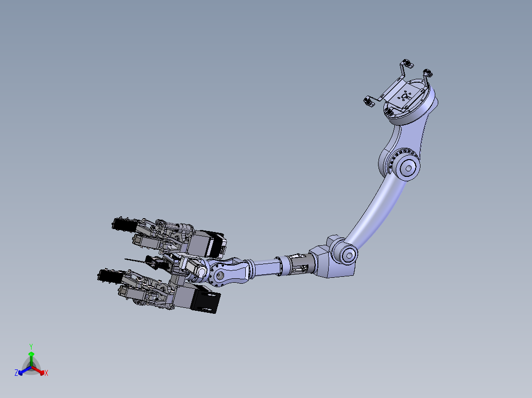 无人机手臂正等轴测图