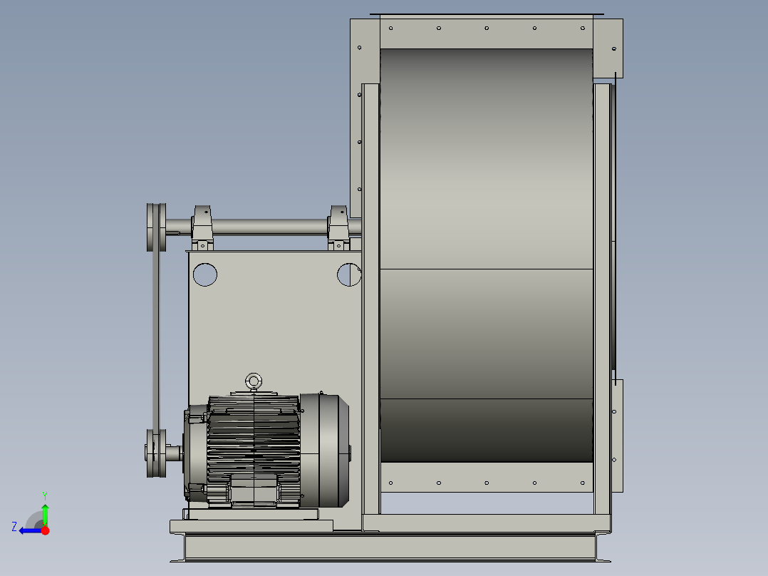 工业鼓风机右视图