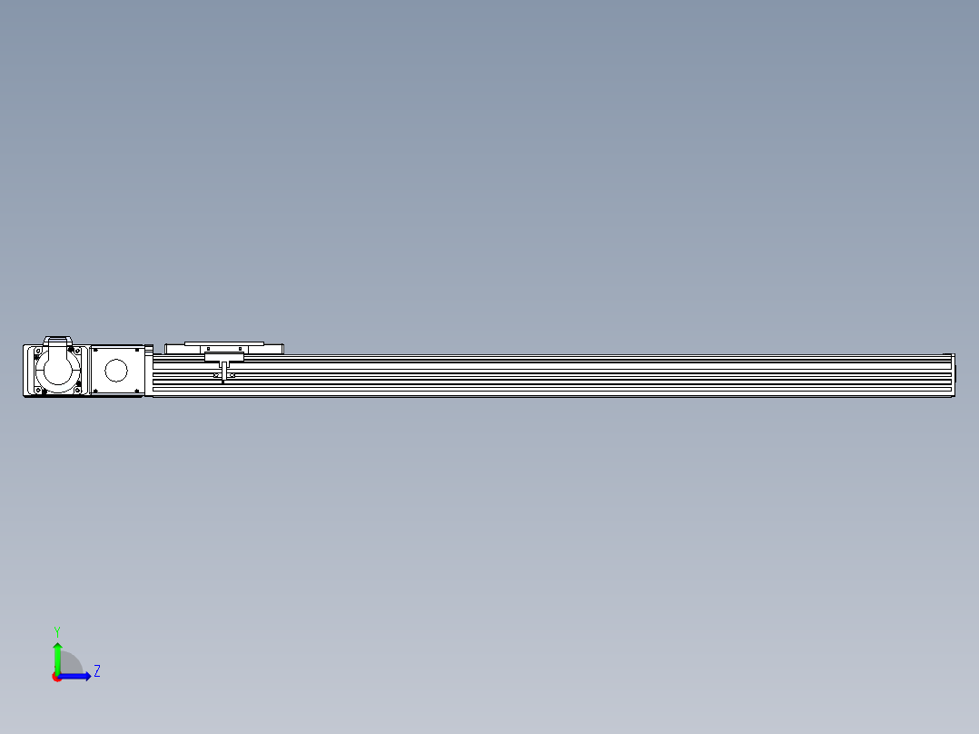 同步带全封闭直线模组TPA-HCB-110D-90-L800-ML-Y-P40-N3左视图
