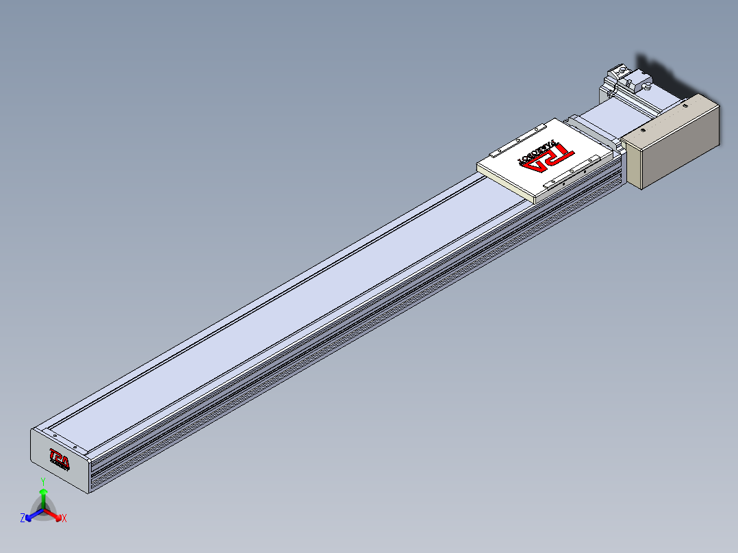 同步带全封闭直线模组TPA-HCB-110D-90-L800-ML-Y-P40-N3正等轴测图