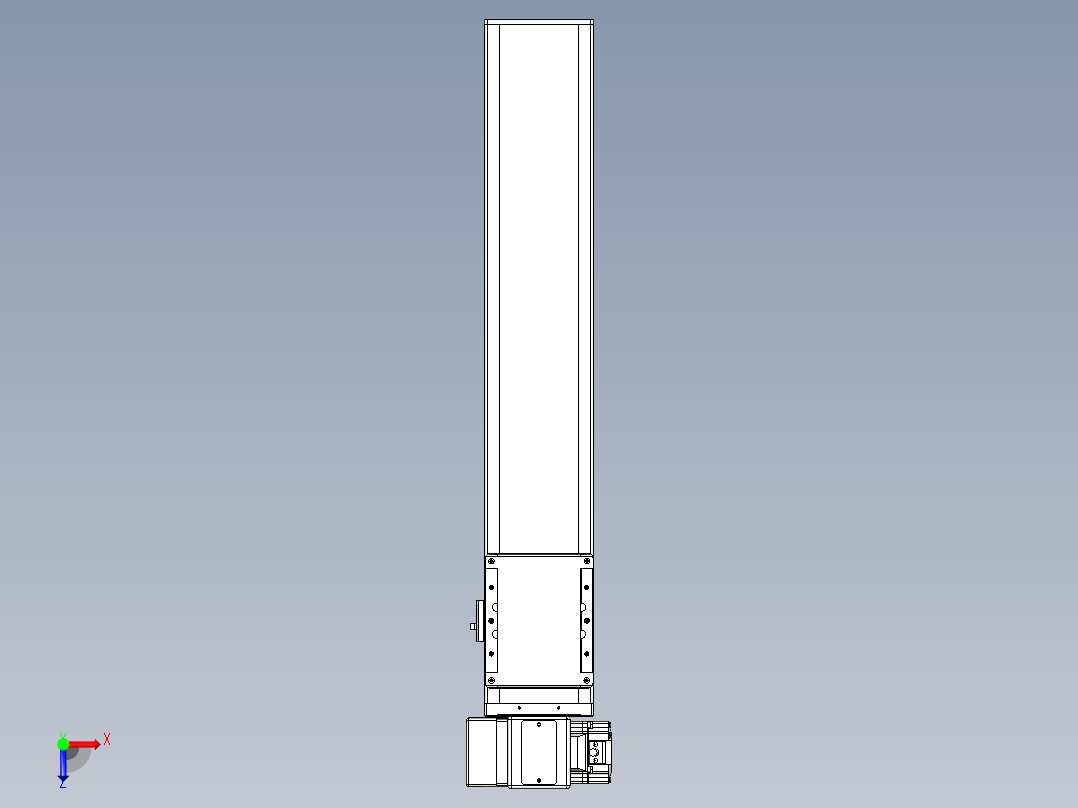 同步带全封闭直线模组TPA-HCB-105D-90-L450-LP-C-P20-N3俯视图