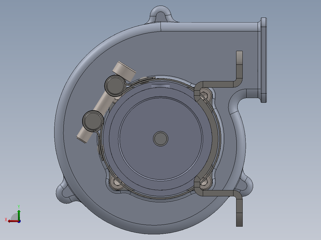 离心风机后视图