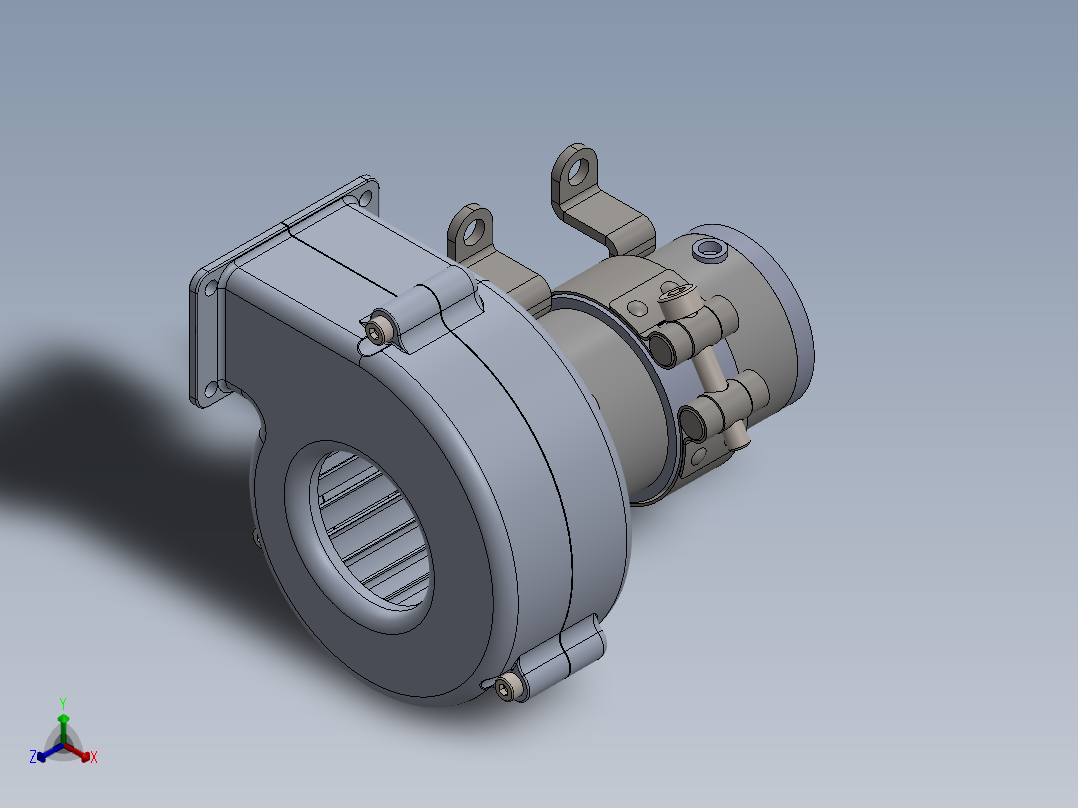 离心风机正等轴测图