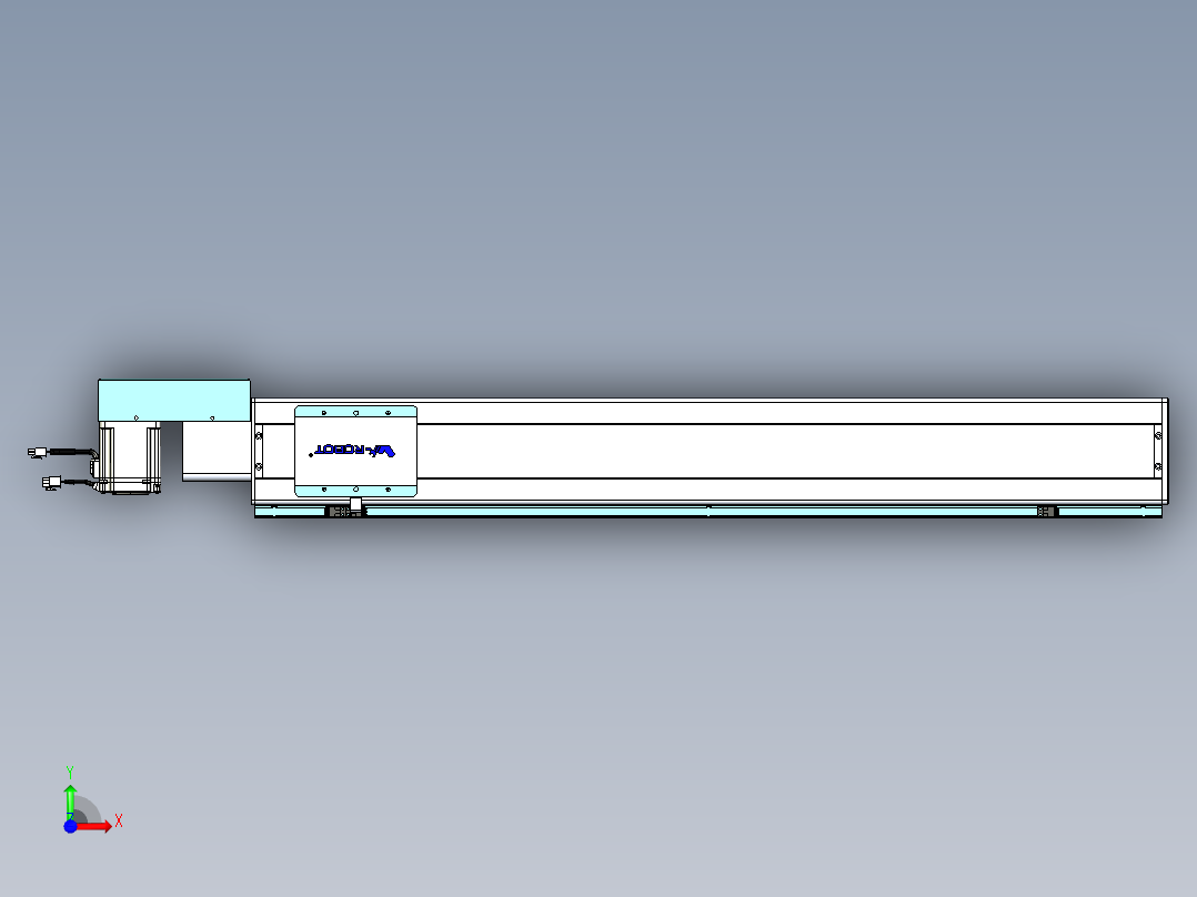 威洛博VBC同步带传动一无尘环境VBC14-L45-S900-BR-ZP75-C3前视图
