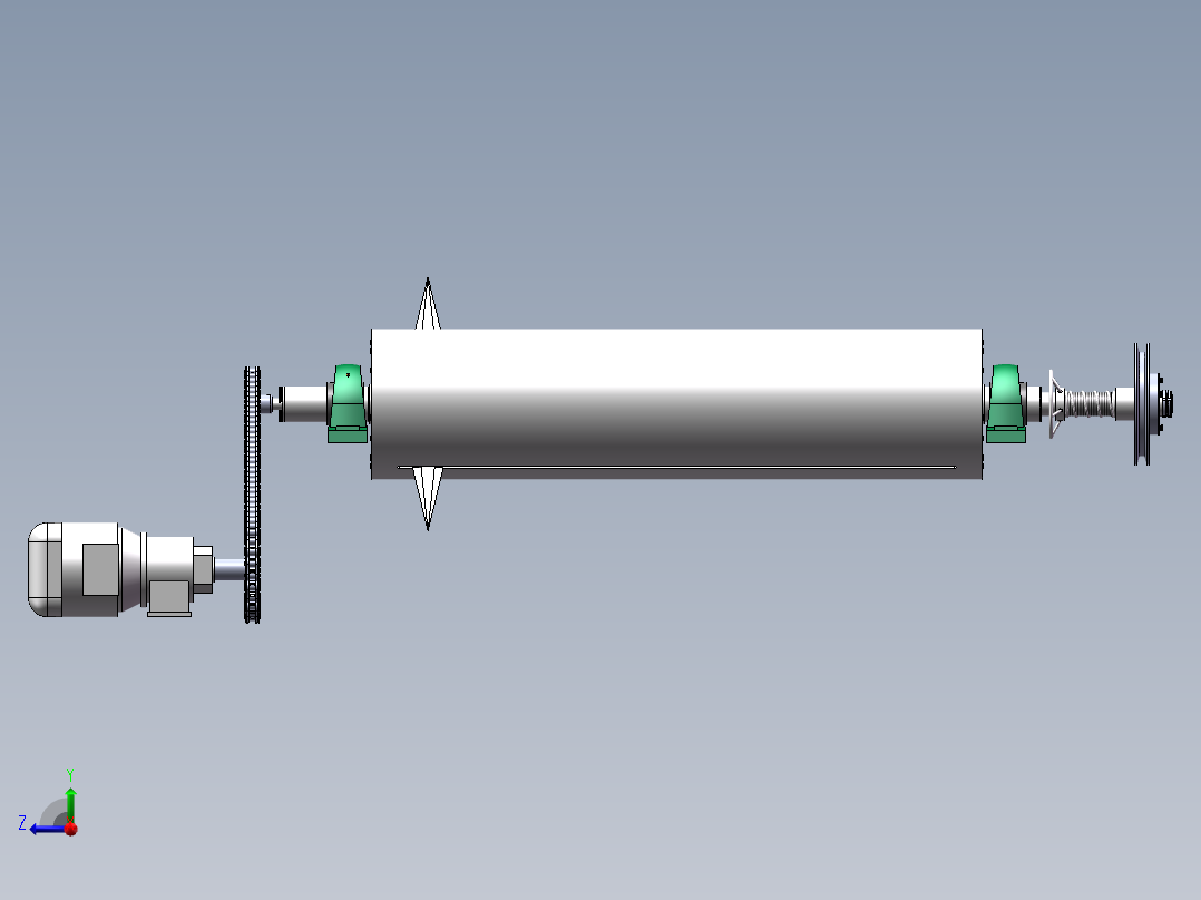 再生胶切辊右视图