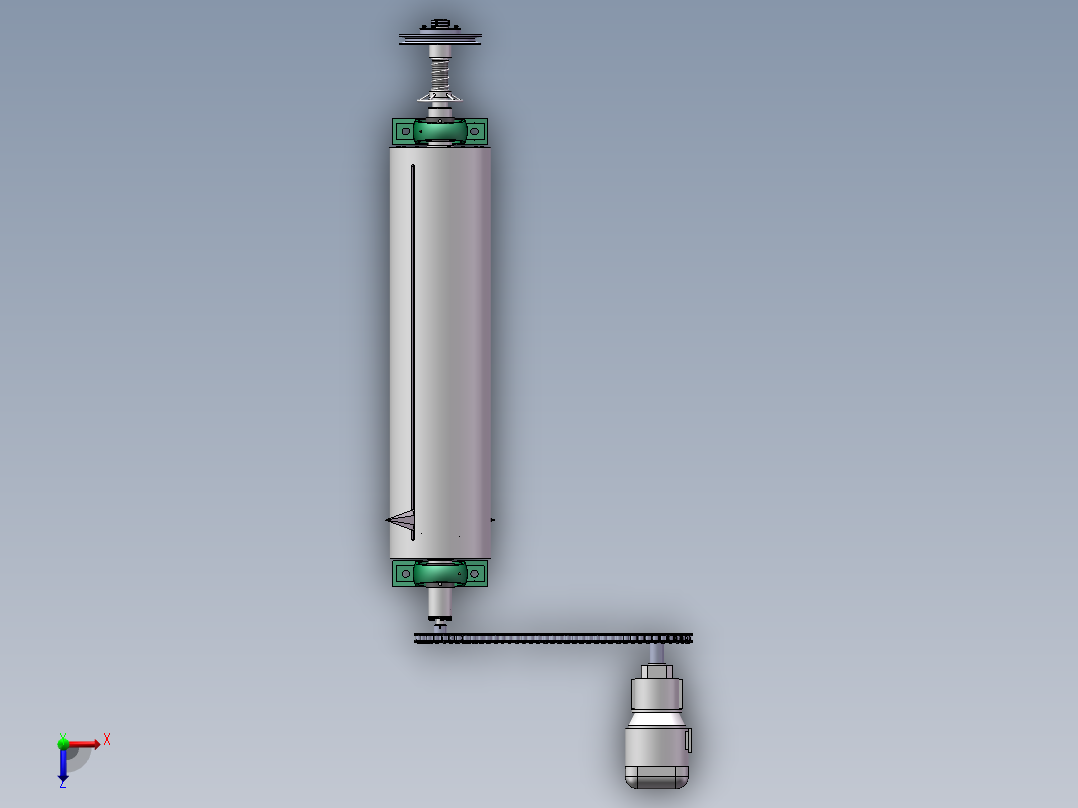 再生胶切辊俯视图