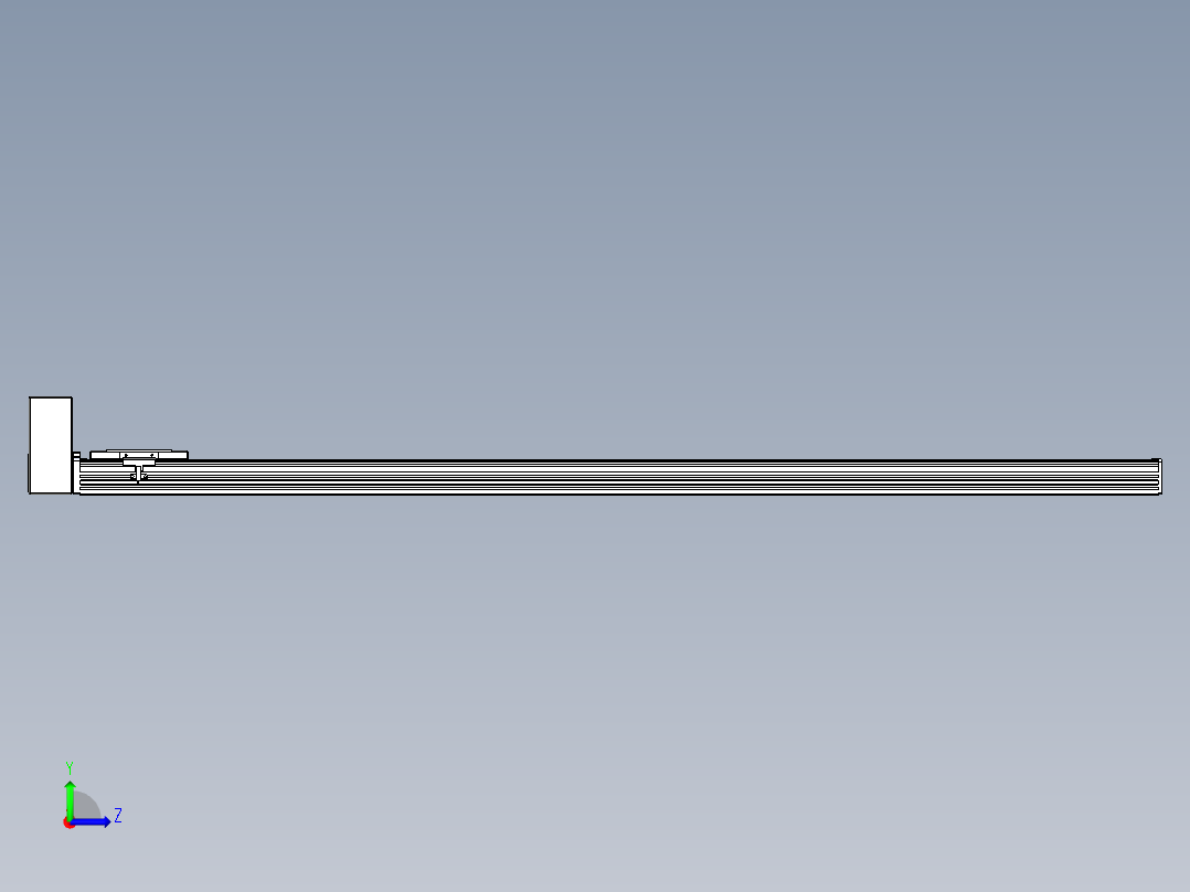同步带全封闭直线模组TPA-HCB-110D-90-L1450-RU-Y-P40-N3左视图
