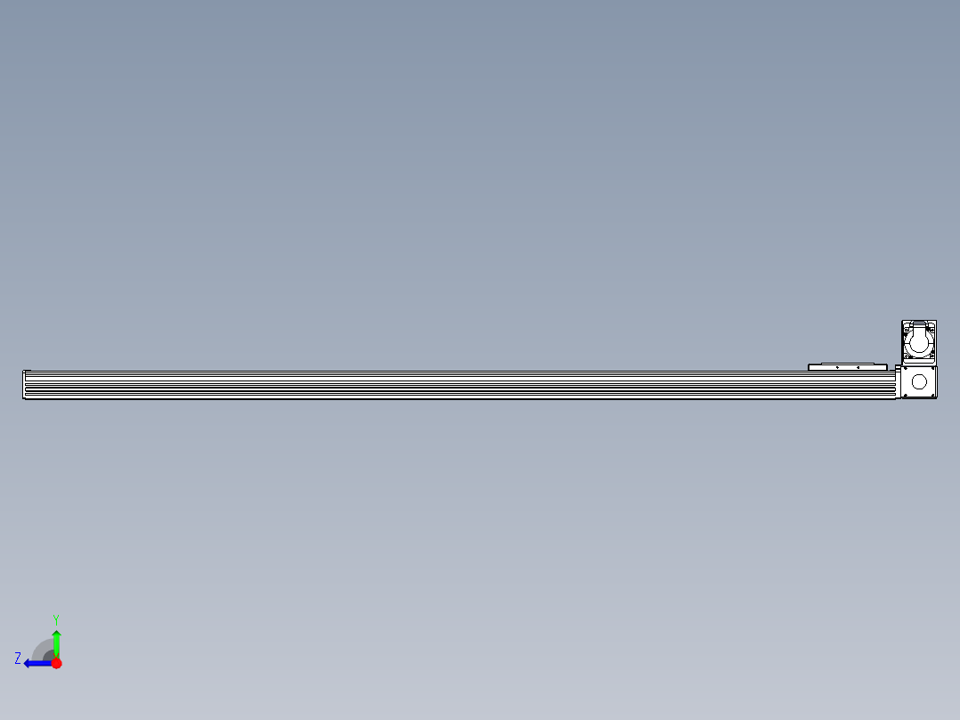 同步带全封闭直线模组TPA-HCB-110D-90-L1450-RU-Y-P40-N3右视图