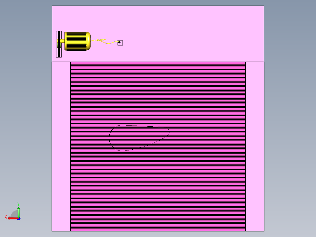 电动卷帘门后视图