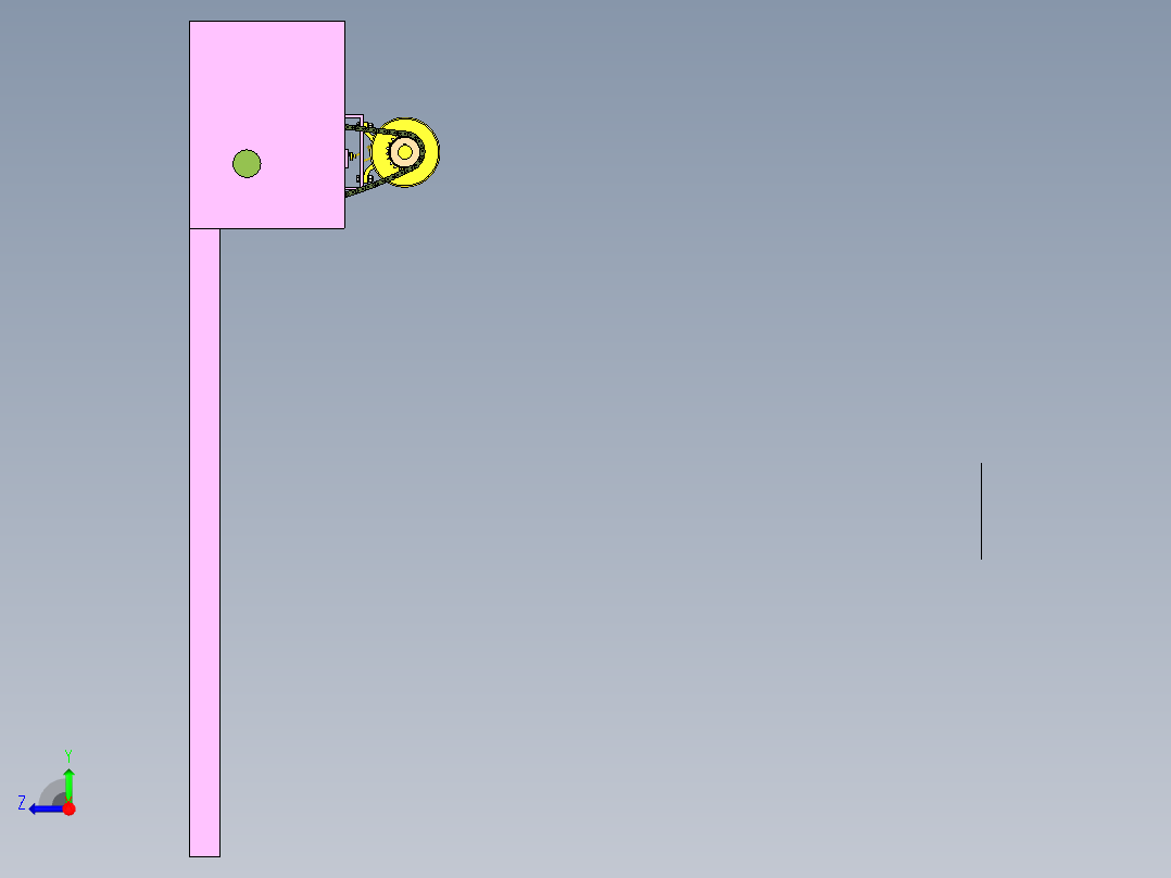 电动卷帘门右视图