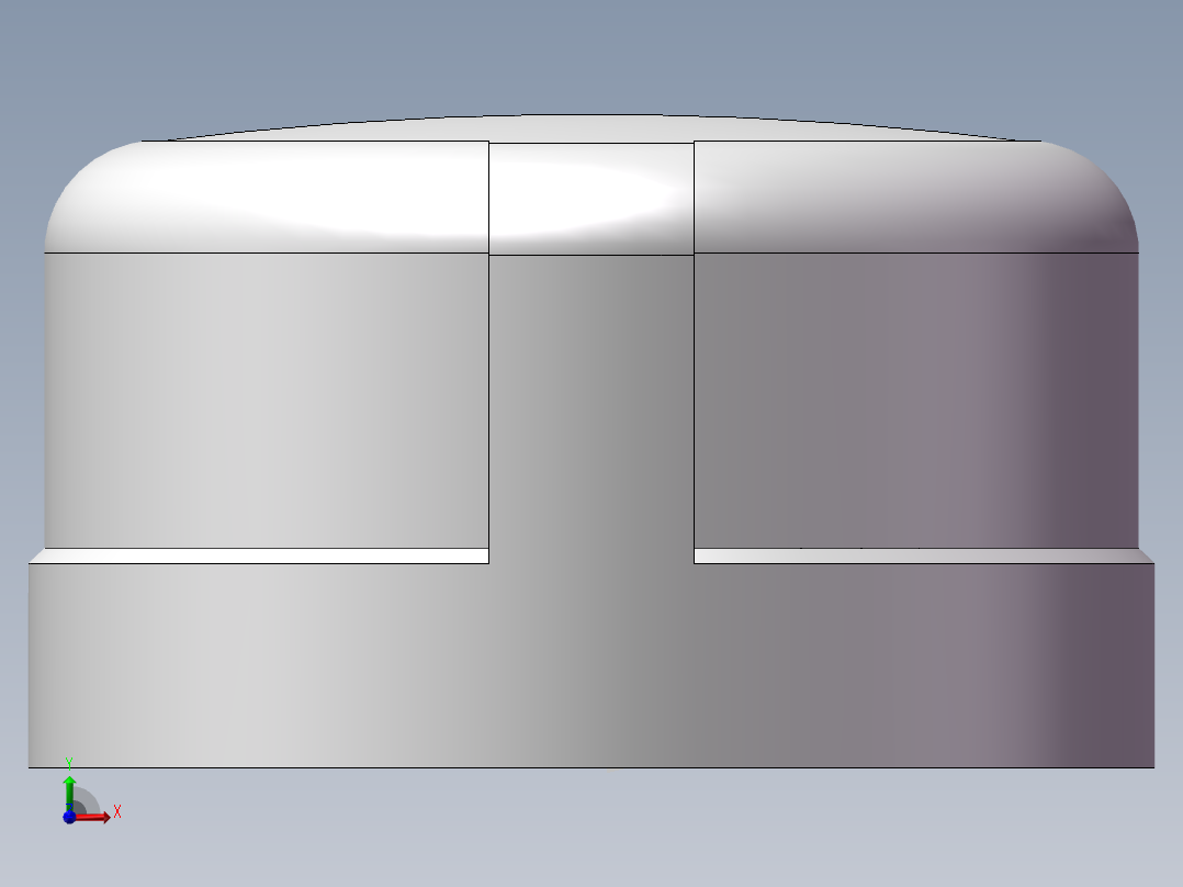 圆管帽 DN40前视图