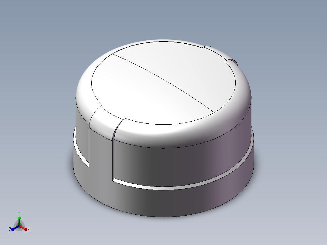 圆管帽 DN40正等轴测图