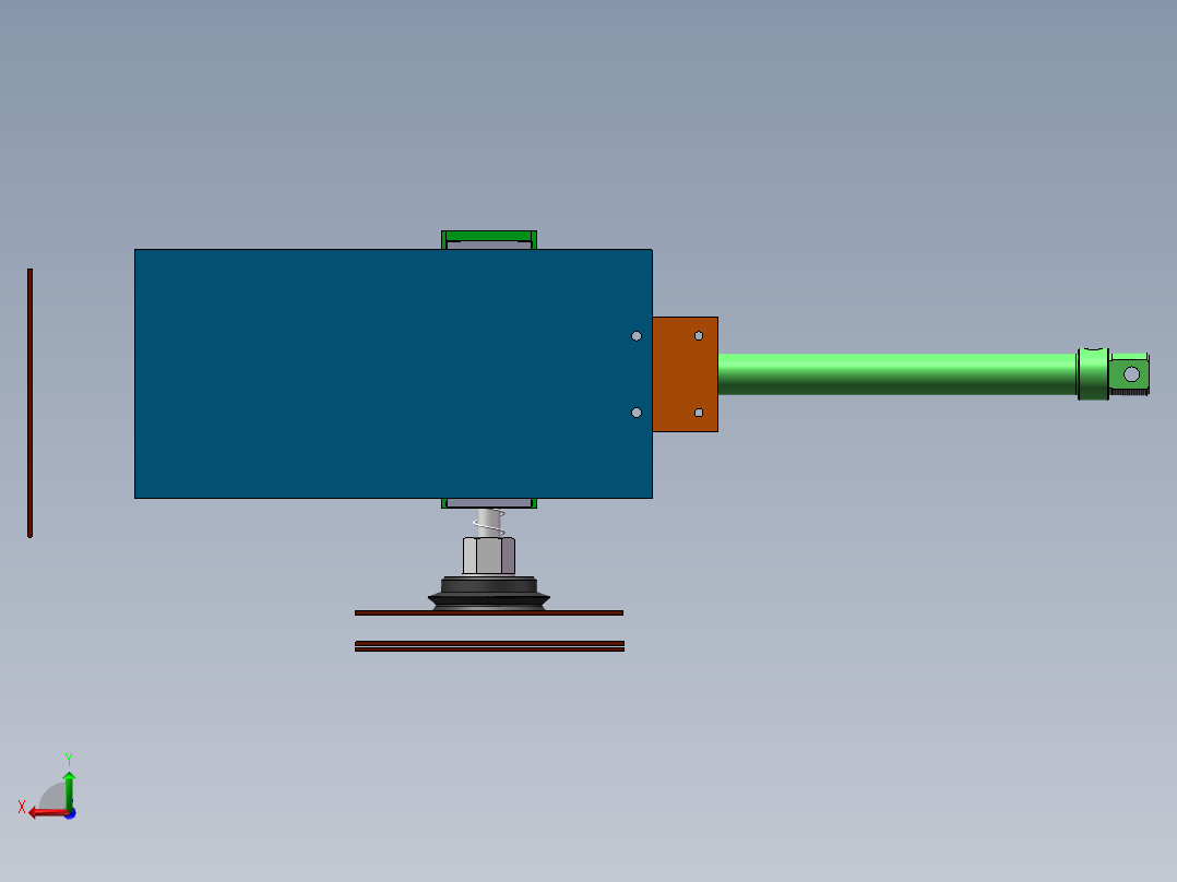 吸附式90度翻转机构sw18可编辑后视图